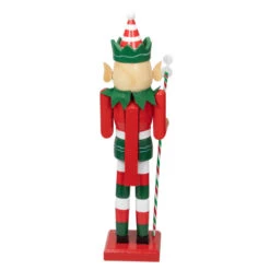 Northlight 15" Red And Green Traditional Striped Elf Christmas Nutcracker -Ornaments Store northlight f85990 2 65910.1598489668