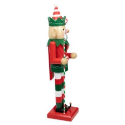 Northlight 15" Red And Green Traditional Striped Elf Christmas Nutcracker -Ornaments Store northlight f85990 3 39892.1596827693