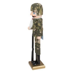 Northlight 15" Beige And Green Army Soldier In Fatigues Christmas Nutcracker -Ornaments Store northlight f85992 1 14234.1664724868