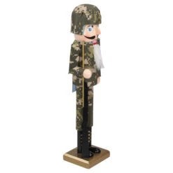 Northlight 15" Beige And Green Army Soldier In Fatigues Christmas Nutcracker -Ornaments Store northlight f85992 3 64171.1664724868
