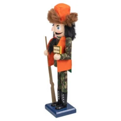 Northlight 15" Orange And Green "Gone Hunting" Christmas Nutcracker In Camouflage -Ornaments Store northlight f85995 1 57859.1598489667