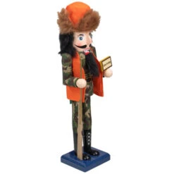 Northlight 15" Orange And Green "Gone Hunting" Christmas Nutcracker In Camouflage -Ornaments Store northlight f85995 3 45350.1664467287