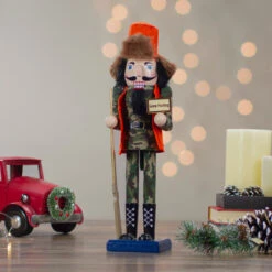 Northlight 15" Orange And Green "Gone Hunting" Christmas Nutcracker In Camouflage -Ornaments Store northlight f85995 5 63377.1664467287