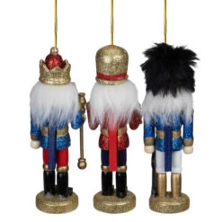 Northlight Set Of 3 Glittery Nutcracker King, Soldier And Drummer Ornaments 5.25" -Ornaments Store northlight f86006 3 72175.1665346762