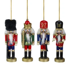 Northlight Set Of 4 Assorted Classic Nutcracker Ornaments 5"