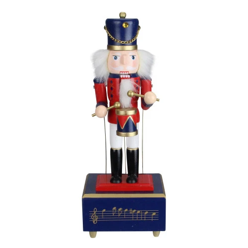 Northlight 12" Red And Navy Nutcracker Drummer Animated And Musical Christmas Figure 3 Northlight 12" Red And Navy Nutcracker Drummer Animated And Musical Christmas Figure
