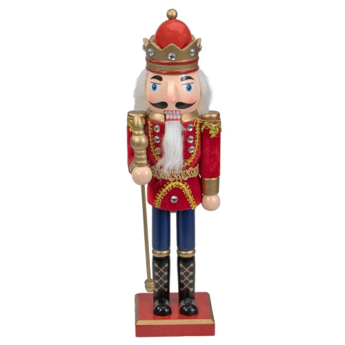 Northlight 14" Red And Gold Traditional Christmas Nutcracker King With Scepter Tabletop Figurine 3 Northlight 14" Red And Gold Traditional Christmas Nutcracker King With Scepter Tabletop Figurine
