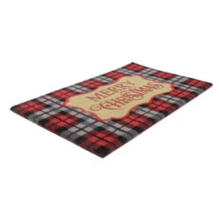 Northlight Red And Black Plaid "Merry Christmas" Rectangular Doormat 18" X 30" -Ornaments Store northlight fw28330 1 40056.1642205486