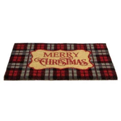 Northlight Red And Black Plaid "Merry Christmas" Rectangular Doormat 18" X 30" -Ornaments Store northlight fw28330 4 89189.1642205486
