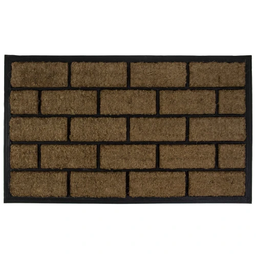 Northlight Brown And Black Brick Rectangular Doormat 18" X 29.5" 3 Northlight Brown And Black Brick Rectangular Doormat 18" X 29.5"