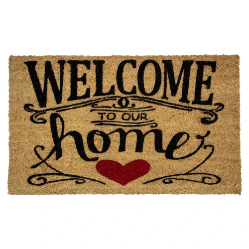 Northlight Natural Coir "Welcome To Our Home" Rectangular Doormat 18" X 30" 3 Northlight Natural Coir "Welcome To Our Home" Rectangular Doormat 18" X 30"