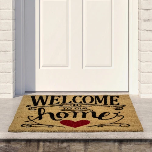 Northlight Natural Coir "Welcome To Our Home" Rectangular Doormat 18" X 30" 4 Northlight Natural Coir "Welcome To Our Home" Rectangular Doormat 18" X 30" - Image 2