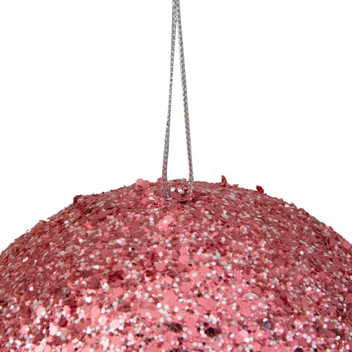 Northlight 5.75" Pink Sequin Ball Christmas Ornament 5 Northlight 5.75" Pink Sequin Ball Christmas Ornament - Image 3
