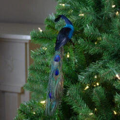 Northlight 13" Green And Dark Blue Peacock Clip-On Christmas Ornament -Ornaments Store northlight gb28253 4 62141.1588389070
