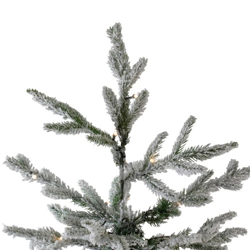 Northlight 7.5' Pre-Lit Medium Flocked Winfield Fir Artificial Christmas Tree - Warm White LED Lights 7 Northlight 7.5' Pre-Lit Medium Flocked Winfield Fir Artificial Christmas Tree - Warm White LED Lights - Image 5