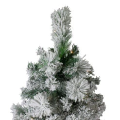 Northlight 6.5' Pre-Lit Full Flocked Somerset Spruce Artificial Christmas Tree - Clear Lights -Ornaments Store northlight hb27113 2 83893.1588396797