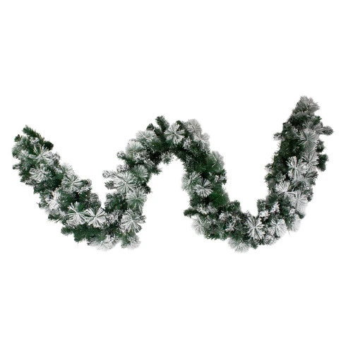 Northlight 9' X 10" Flocked Somerset Spruce Artificial Christmas Garland - Unlit 3 Northlight 9' X 10" Flocked Somerset Spruce Artificial Christmas Garland - Unlit