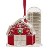 Northlight 3.5" Red And White Barn House With Crystals Christmas Ornament -Ornaments Store northlight hd28236 45055.1588351413