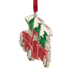 Northlight 3.5" Red And Silver Country Pick Up Truck With European Crystals Christmas Ornament -Ornaments Store northlight hd28237 2 88084.1588396788