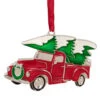 Northlight 3.5" Red And Silver Country Pick Up Truck With European Crystals Christmas Ornament -Ornaments Store northlight hd28237 44647.1588396786