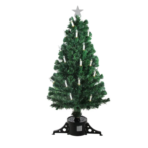 Northlight 4' Pre-Lit Fiber Optic Artificial Christmas Tree With Candles - Multi Lights 3 Northlight 4' Pre-Lit Fiber Optic Artificial Christmas Tree With Candles - Multi Lights