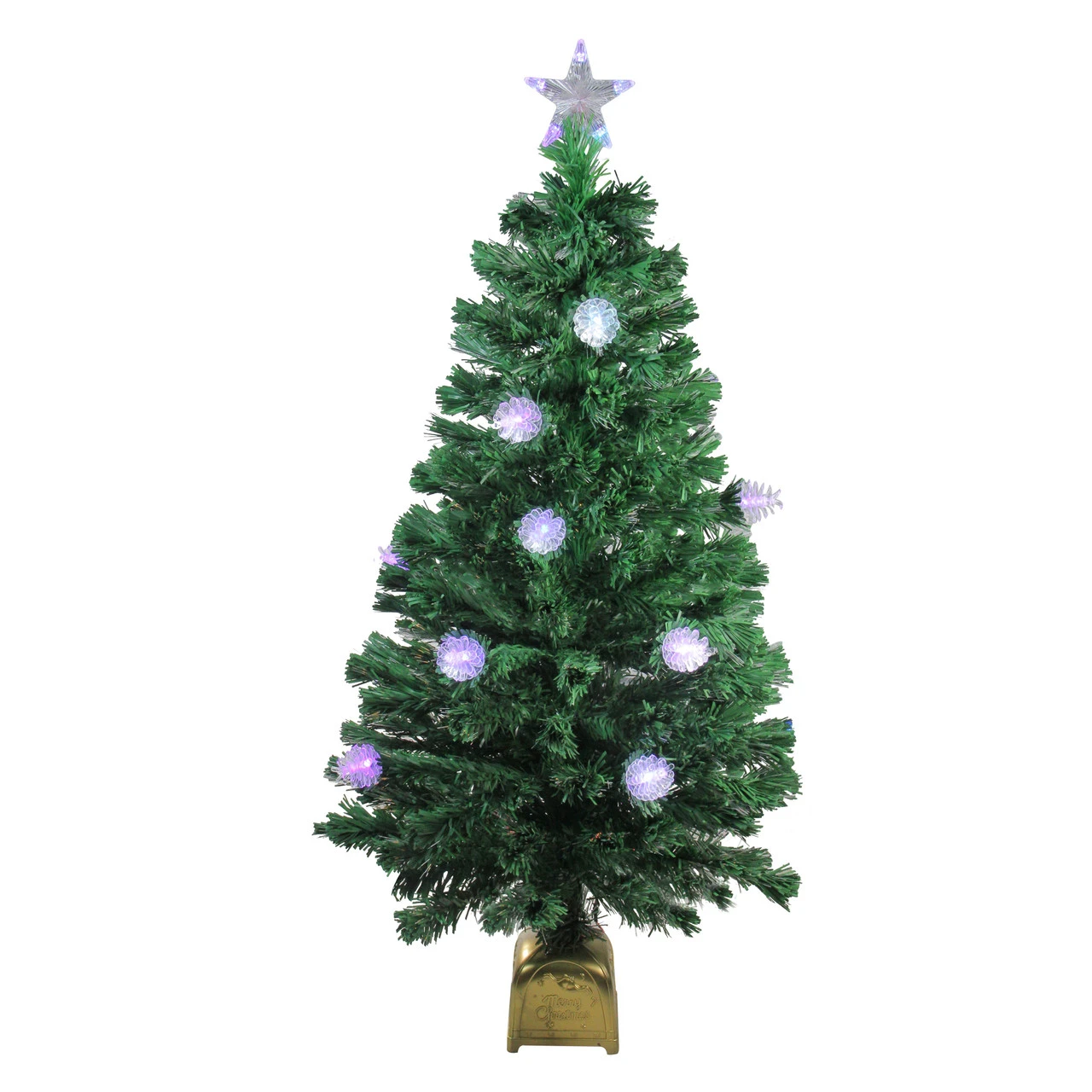 Northlight 4' Pre-Lit Medium Fiber Optic Pine Cone Artificial Christmas Tree - Multicolor LED Lights 3 Northlight 4' Pre-Lit Medium Fiber Optic Pine Cone Artificial Christmas Tree - Multicolor LED Lights