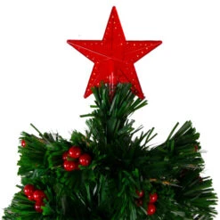 Northlight 3' Pre-Lit Color Changing Fiber Optic Christmas Tree With Red Berries -Ornaments Store northlight j65030 1 37108.1588368981