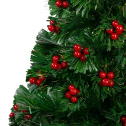 Northlight 3' Pre-Lit Color Changing Fiber Optic Christmas Tree With Red Berries -Ornaments Store northlight j65030 2 54944.1588368981