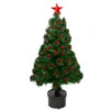 Northlight 3' Pre-Lit Color Changing Fiber Optic Christmas Tree With Red Berries -Ornaments Store northlight j65030 62751.1588368979