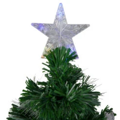 Northlight 4' Pre-lit Potted Medium Pine Color Changing Star Artificial Christmas Tree - Multi-Color Fiber Optic LED Lights -Ornaments Store northlight j65092 2 15313.1588356319