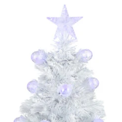 Northlight 3' Pre-Lit White Fiber Optic Artificial Christmas Tree, White Lights -Ornaments Store northlight j65105 3 58563.1638917346