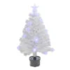 Northlight 3' Pre-Lit White Fiber Optic Artificial Christmas Tree, White Lights