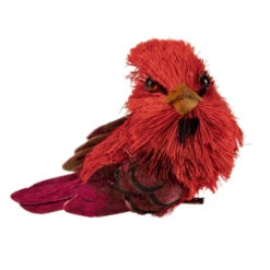 Northlight Set Of 4 Red Cardinal Clip-On Sisal Christmas Bird Ornaments, 3.5" -Ornaments Store northlight ja01551 1b 33794.1665174040