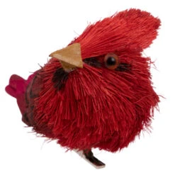 Northlight Set Of 4 Red Cardinal Clip-On Sisal Christmas Bird Ornaments, 3.5" -Ornaments Store northlight ja01551 2 00420.1665174040