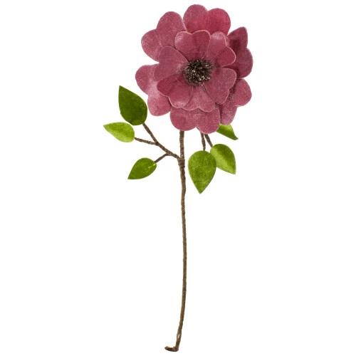 Northlight 21.5" Pink Heart Flower With Stem And Leaves Christmas Pick 3 Northlight 21.5" Pink Heart Flower With Stem And Leaves Christmas Pick