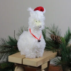 Northlight 13" Plush Standing Llama With Jingle Bell Necklace Christmas Tabletop Figure -Ornaments Store northlight ja15776 3 27310.1587644200