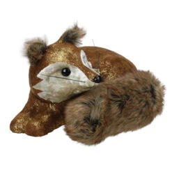 Northlight 16.5” Brown And Gold Fox Lying Down Christmas Table Figure -Ornaments Store northlight ja15777 1 09886.1587644200
