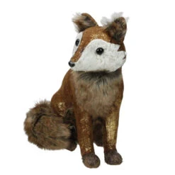Northlight 10.25" Plush Brown Sitting Fox Figure Animal Decoration -Ornaments Store northlight ja15778 1 25544.1587644201