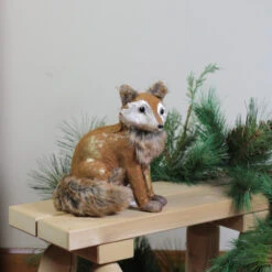 Northlight 10.25" Plush Brown Sitting Fox Figure Animal Decoration -Ornaments Store northlight ja15778 3 13925.1665610748