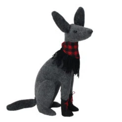 Northlight 14.5” Gray And Red Sitting Dog With Plaid Collar Christmas Decoration 6 Northlight 14.5” Gray And Red Sitting Dog With Plaid Collar Christmas Decoration -Ornaments Store northlight ja15790 80502.1588405861