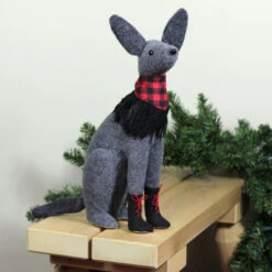 Northlight 14.5” Gray And Red Sitting Dog With Plaid Collar Christmas Decoration 7 Northlight 14.5” Gray And Red Sitting Dog With Plaid Collar Christmas Decoration -Ornaments Store northlight ja15790 styled 74974.1588405862