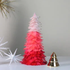 Northlight 15" Pink Ombre Feather Cone Christmas Tree - Unlit -Ornaments Store northlight ja25707 2 39596.1588402588
