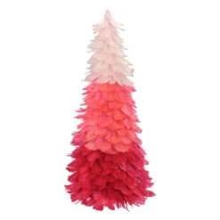 Northlight 18" Pink Ombre Feather Cone Christmas Tree - Unlit