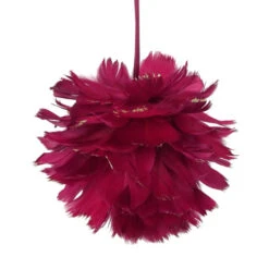 Northlight Pink And Gold Glitter Tipped Feather Hanging Christmas Ball Ornament 5.5" (140mm) 7 Northlight Pink And Gold Glitter Tipped Feather Hanging Christmas Ball Ornament 5.5" (140mm) -Ornaments Store northlight ja25709 3 33498.1665580317