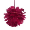 Northlight Pink And Gold Glitter Tipped Feather Hanging Christmas Ball Ornament 5.5" (140mm)