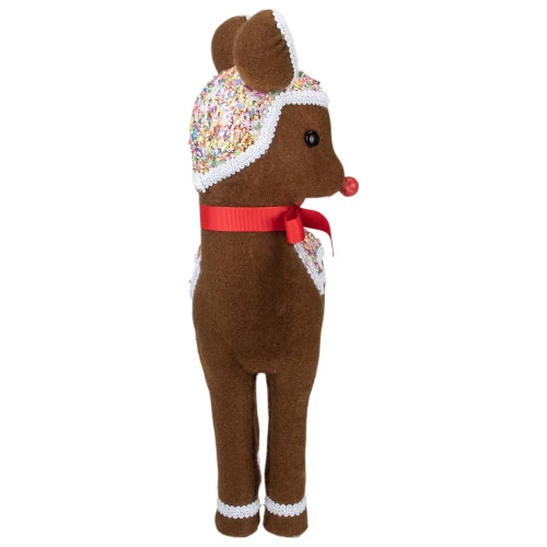 Northlight 13.75" Gingerbread Kisses Baby Reindeer With Red Nose Christmas Figure 7 Northlight 13.75" Gingerbread Kisses Baby Reindeer With Red Nose Christmas Figure - Image 5