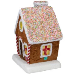 Northlight 10" Gingerbread Kisses Christmas Gingerbread Cottage -Ornaments Store northlight ja25744 2 76682.1588402593