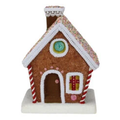Northlight 10" Gingerbread Kisses Christmas Gingerbread Cottage