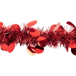 Northlight 50' X 2.5" Red Tinsel Christmas Garland With Polka Dots - Unlit -Ornaments Store northlight k00355 4 48938.1672824053