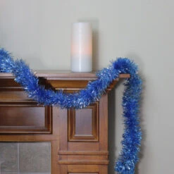 Northlight 50' Traditional Shiny Sky Blue Foil Tinsel Garland - Unlit 7 Northlight 50' Traditional Shiny Sky Blue Foil Tinsel Garland - Unlit -Ornaments Store northlight k00365 3 96046.1588369386